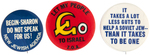 NINE BUTTONS 1970s-1980s IN SUPPORT OF SOVIET JEWRY FROM THE LEVIN COLLECTION