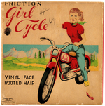 "FRICTION GIRL CYCLE" BOXED FRICTION TOY.