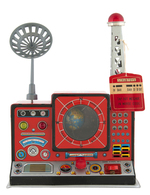 "THE EXPLORER AND VANGUARD TRACKING STATION" BOXED BATTERY-OPERATED SPACE TOY.