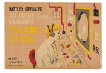 "THE EXPLORER AND VANGUARD TRACKING STATION" BOXED BATTERY-OPERATED SPACE TOY.