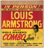 LOUIS ARMSTRONG 1954 CONCERT POSTER.