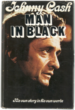 JOHNNY CASH SIGNED "MAN IN BLACK" BOOK.