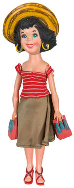 LADY WITH TWO SODA CARRIERS PREMIUM DOLL.