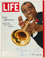 LOUIS ARMSTRONG SIGNED "LIFE" MAGAZINE.