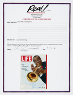 LOUIS ARMSTRONG SIGNED "LIFE" MAGAZINE.