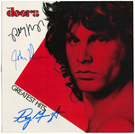 THE DOORS BAND-SIGNED "THE DOORS GREATEST HITS" LP ALBUM COVER.