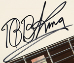 B.B. KING SIGNED "SIX SILVER STRINGS" LP ALBUM COVER.