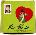 'MISS WORLD" TOPLESS/NUDE PIN-UP PLAYING CARDS FULL DISPLAY.