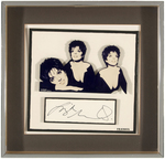 LIZA MINNELLI FRAMED SIGNATURE DISPLAY PAIR.