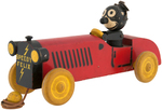 "SPEEDY FELIX" THE CAT WOODEN PULL TOY.