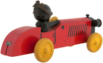 "SPEEDY FELIX" THE CAT WOODEN PULL TOY.