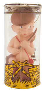 "BABY DAVY CROCKETT" SQUEEZE TOY & CANDY POWDER HORN.