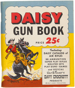 "DAISY GUN BOOK" 1955 EDITION WITH MAILER & DAVY CROCKETT CARD.