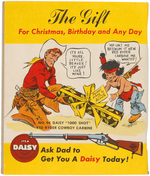 "DAISY GUN BOOK" 1955 EDITION WITH MAILER & DAVY CROCKETT CARD.