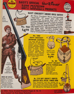 "DAISY GUN BOOK" 1955 EDITION WITH MAILER & DAVY CROCKETT CARD.