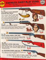 "DAISY GUN BOOK" 1955 EDITION WITH MAILER & DAVY CROCKETT CARD.