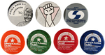 SAN FRANCISCO 1980-82 GAY RIGHTS BUTTONS WITH EARLY/RARE GIRTH & MIRTH CONVENTION BUTTON.