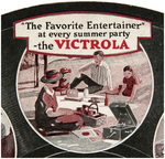 "VICTROLA TALKING MACHINE CO." ADVERTISING FAN.