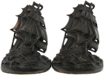 USS CONSTITUTION "OLD IRONSIDES" CAST IRON BOOKENDS.