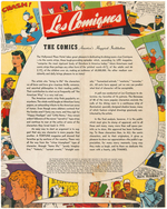 "LES COMIQUES – HOLLYWOOD PLAZA HOTEL" SIGNED MENU WITH SUPERMAN, TARZAN, THE LONE RANGER & OTHERS.