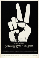 "JOHNNY GOT HIS GUN" MOVIE WINDOW CARD & BUTTON (FEATURED IN METALLICA VIDEO).