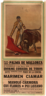 PALMA DE MALLORCA SPANISH BULLFIGHTING POSTER PAIR.