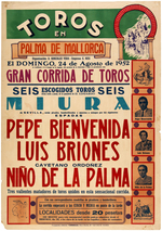 PALMA DE MALLORCA SPANISH BULLFIGHTING POSTER PAIR.