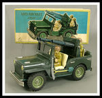 "ANTI-AIRCRAFT JEEP" LARGE BOXED FRICTION TOY.