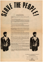 BLACK PANTHERS THREE PIECE LOT: SEALE/HUGGINS POSTER, PLATFORM AND "GRANT'S TOMB" PUBLICATIONS.