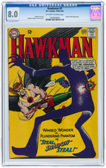 "HAWKMAN" CGC LOT OF FOUR SILVER AGE ISSUES.