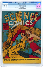 "SCIENCE COMICS" #5 JUNE 1940 CGC 7.0 F/VF.