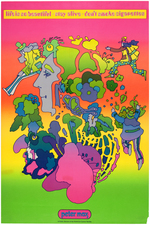 PETER MAX AMERICAN CANCER SOCIETY ANTI-SMOKING POSTER PAIR.