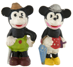 "THE TWO PALS MINNIE - MICKEY MOUSE" BOXED BISQUE SET.