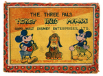 "THE THREE PALS - MICKEY - PLUTO - MINNIE" BOXED BISQUE SET.