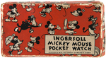 "MICKEY MOUSE INGERSOLL" SECOND ENGLISH POCKET WATCH WITH BOX.