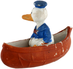 RARE DONALD DUCK IN CANOE BISQUE.