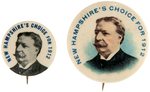 TAFT PAIR OF NEW HAMPSHIRE 1912 BUTTONS.