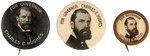 HUGHES TRIO OF BUTTONS FROM HIS 1906 GOVERNOR CAMPAIGN.