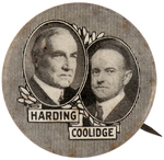 "HARDING/COOLIDGE" SCARCE JUGATE WITH LIGHT STAIN TRACES.