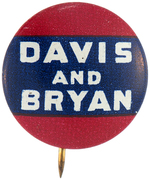 "DAVIS AND BRYAN" LITHO NAME BUTTON UNLISTED IN HAKE. .