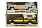 NYLINT "CADET CAMPER" AND "CADET PICKUP" BOXED TRUCK PAIR.