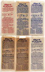 KELLOGG'S PEP BALSA WOOD MODEL WAR PLANES IN ENVELOPES NAMING SUPERMAN RADIO PROGRAM.