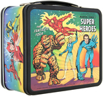 "MARVEL COMICS' SUPER HEROES" UNUSED METAL LUNCHBOX WITH THERMOS.