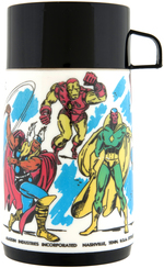 "MARVEL COMICS' SUPER HEROES" UNUSED METAL LUNCHBOX WITH THERMOS.