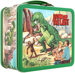 "LAND OF THE LOST" UNUSED METAL LUNCHBOX WITH THERMOS.