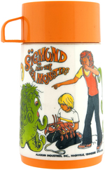 "SIGMUND AND THE SEA MONSTERS" UNUSED METAL LUNCHBOX WITH THERMOS.