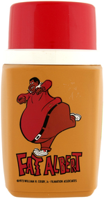 "FAT ALBERT AND THE COSBY KIDS" UNUSED METAL LUNCHBOX WITH THERMOS.