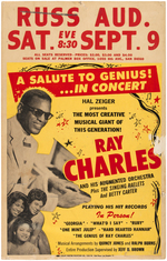 RAY CHARLES 1961 CONCERT POSTER.