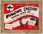 "HOPALONG CASSIDY OFFICIAL PARTY KIT" FACTORY-SEALED BOXED SET.