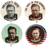 FOUR WILLKIE PORTRAIT BUTTONS.